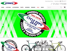 Tablet Screenshot of primera-sports.com